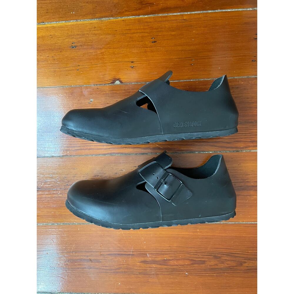 Birkenstock London Black Leather Clogs Shoes EU 41 US M8 W10 Regular Germany - Picture 6 of 8